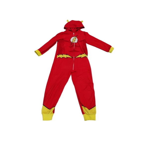 The Flash Superhero DC Comics Onesie Pajamas Costume kid size 8 - Picture 1 of 16